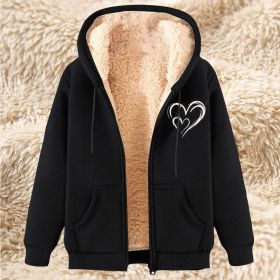 Sweater Men's Fleece-lined Thickened Men's Winter Lambskin (Option: 17 Black-M)